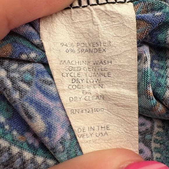 Lee Lee's Valise Women's Dress size P 1 Petite 1X Multicolor Mandala Pattern - Picture 3 of 5